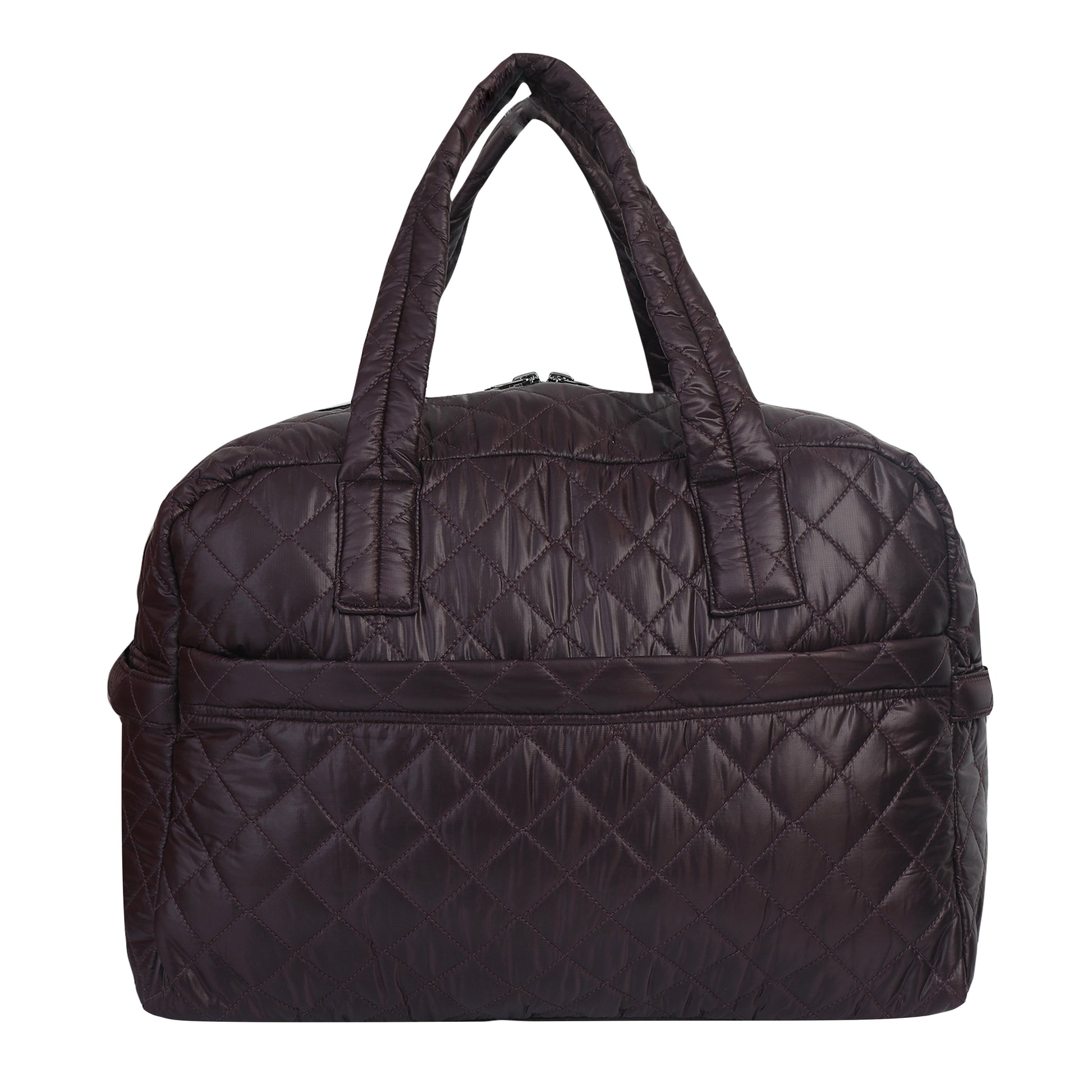 Quilted Maroon Duffle Bag