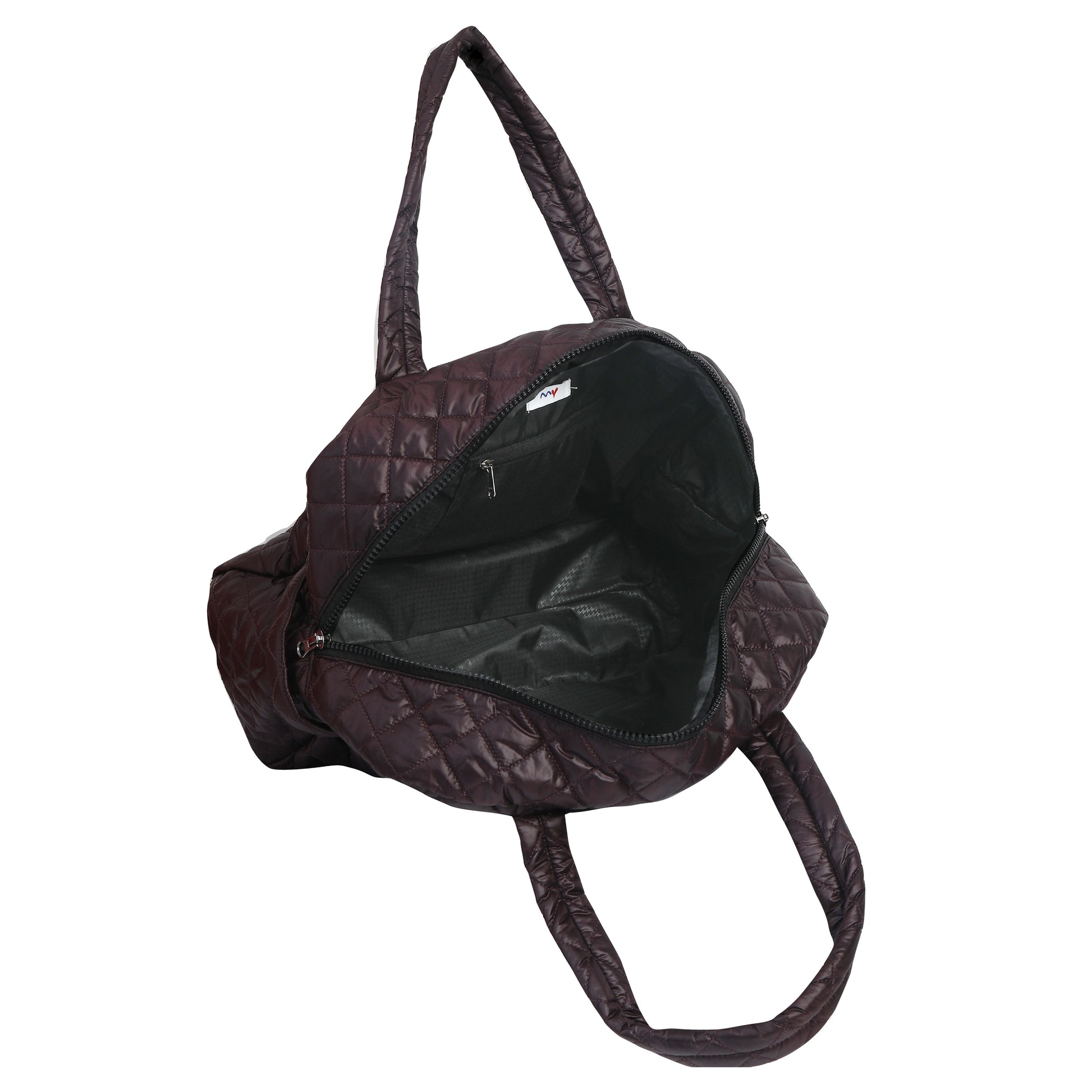 Quilted Maroon Duffle Bag