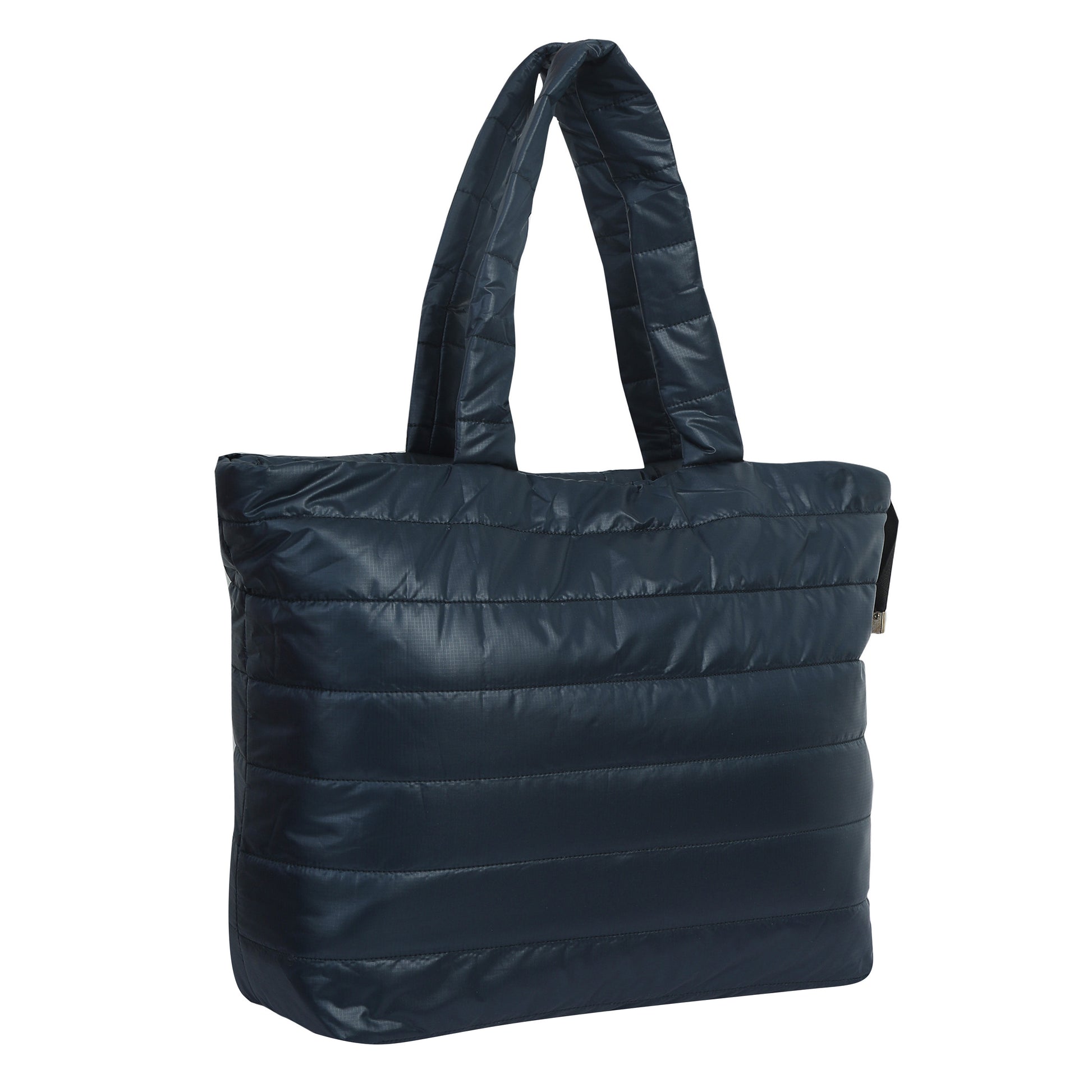 Quilted Stripes Dark Blue Handbag