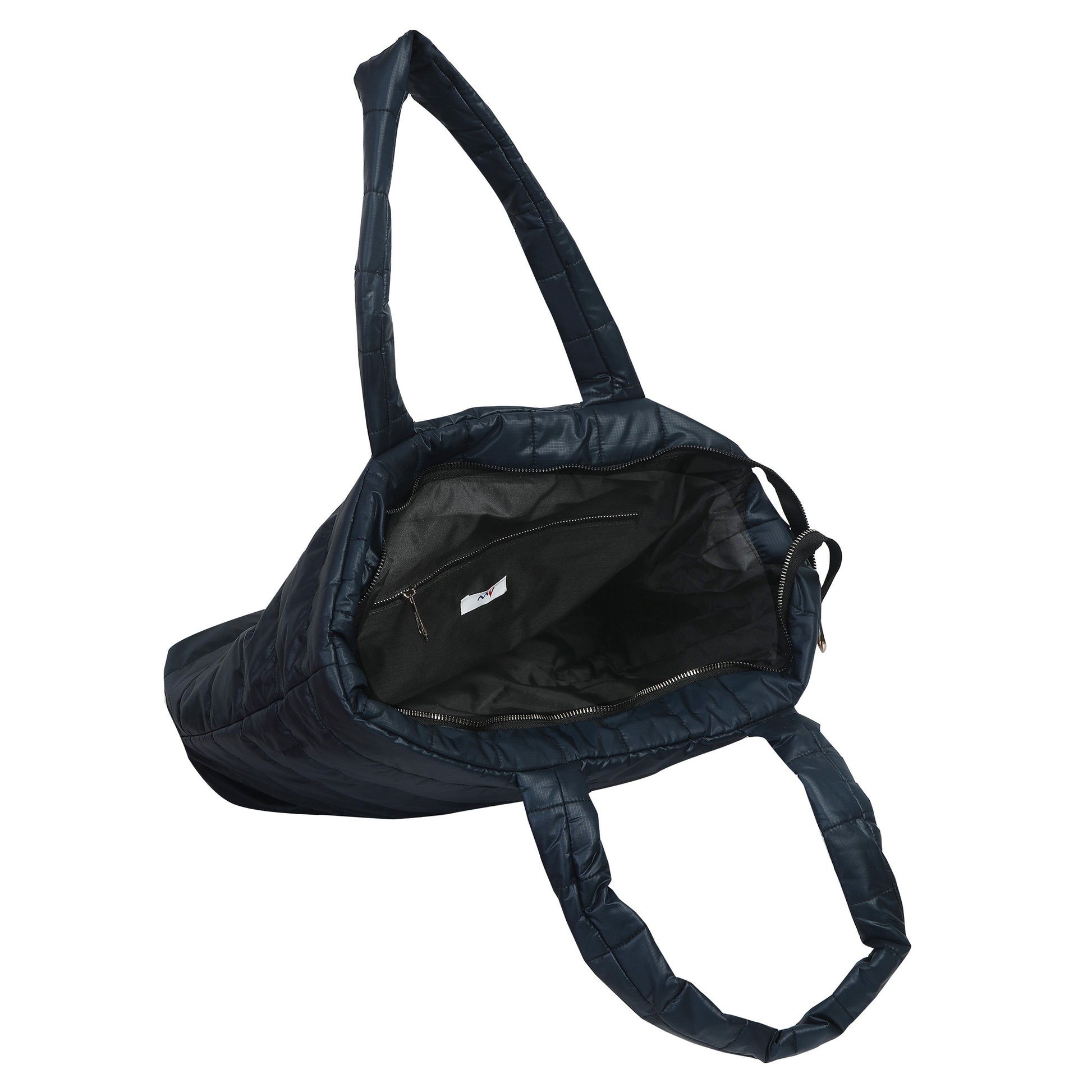 Quilted Stripes Dark Blue Handbag