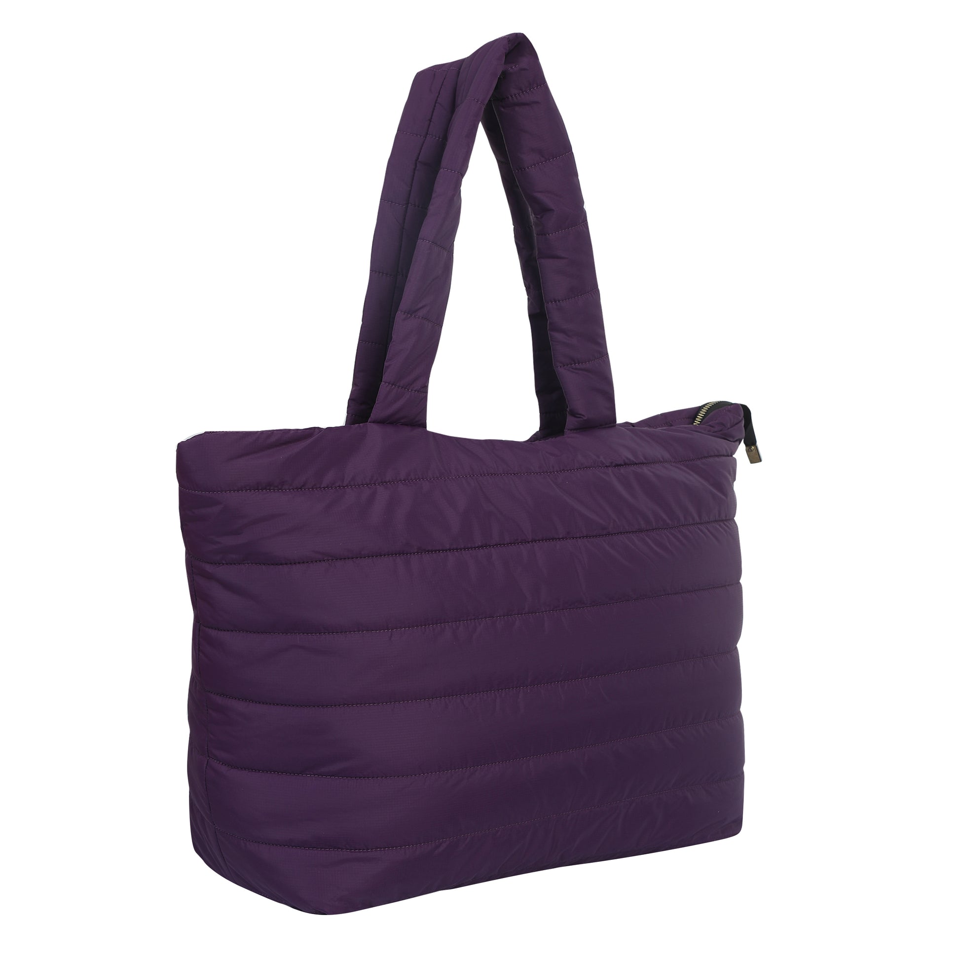 Quilted Stripes Purple Hand Bag