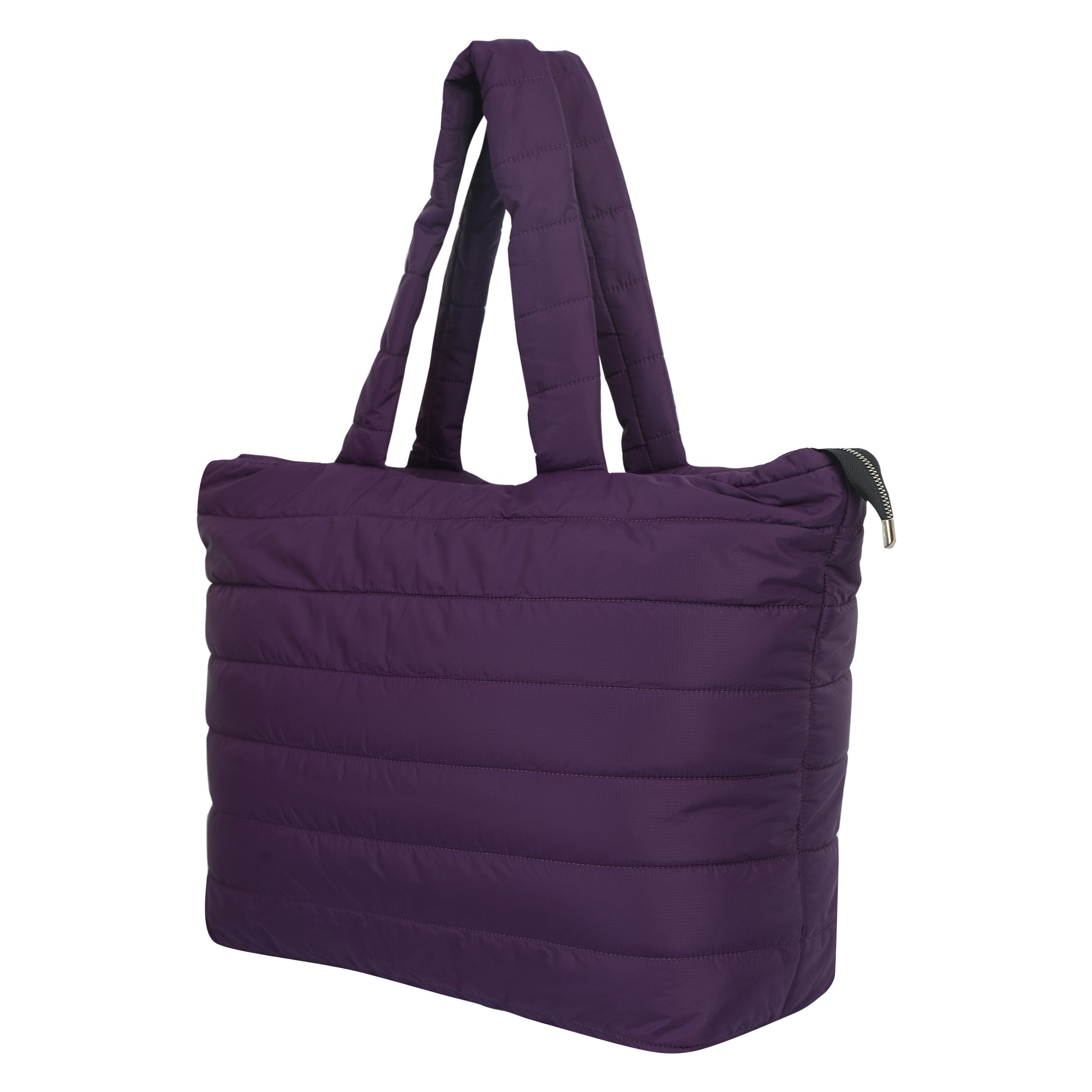 Quilted Stripes Purple Hand Bag