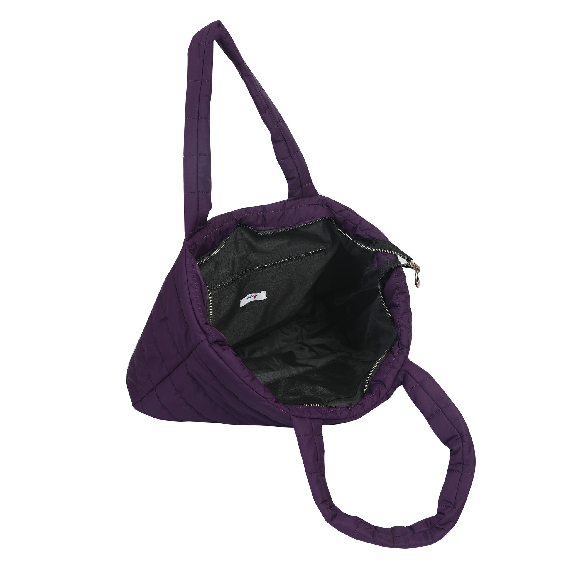 Quilted Stripes Purple Hand Bag