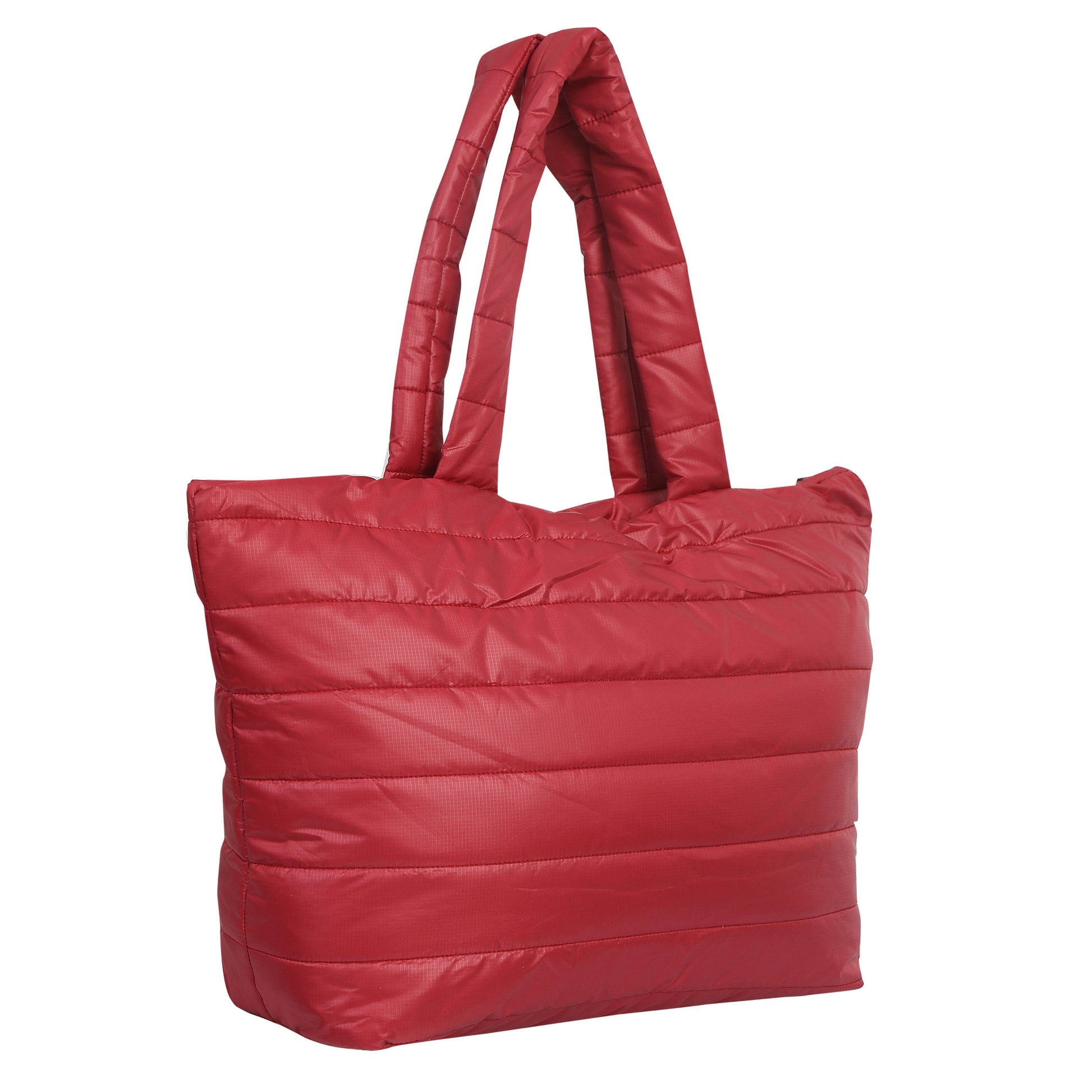 Quilted Stripes Red hand Bag