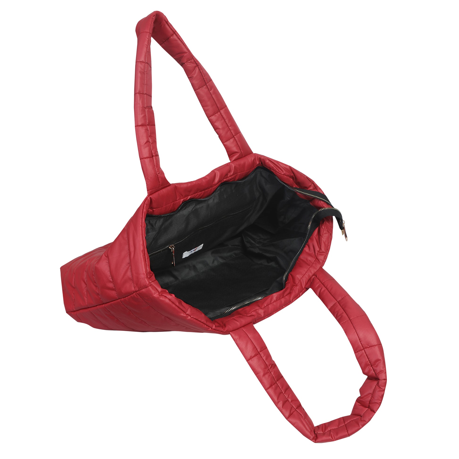 Quilted Stripes Red hand Bag