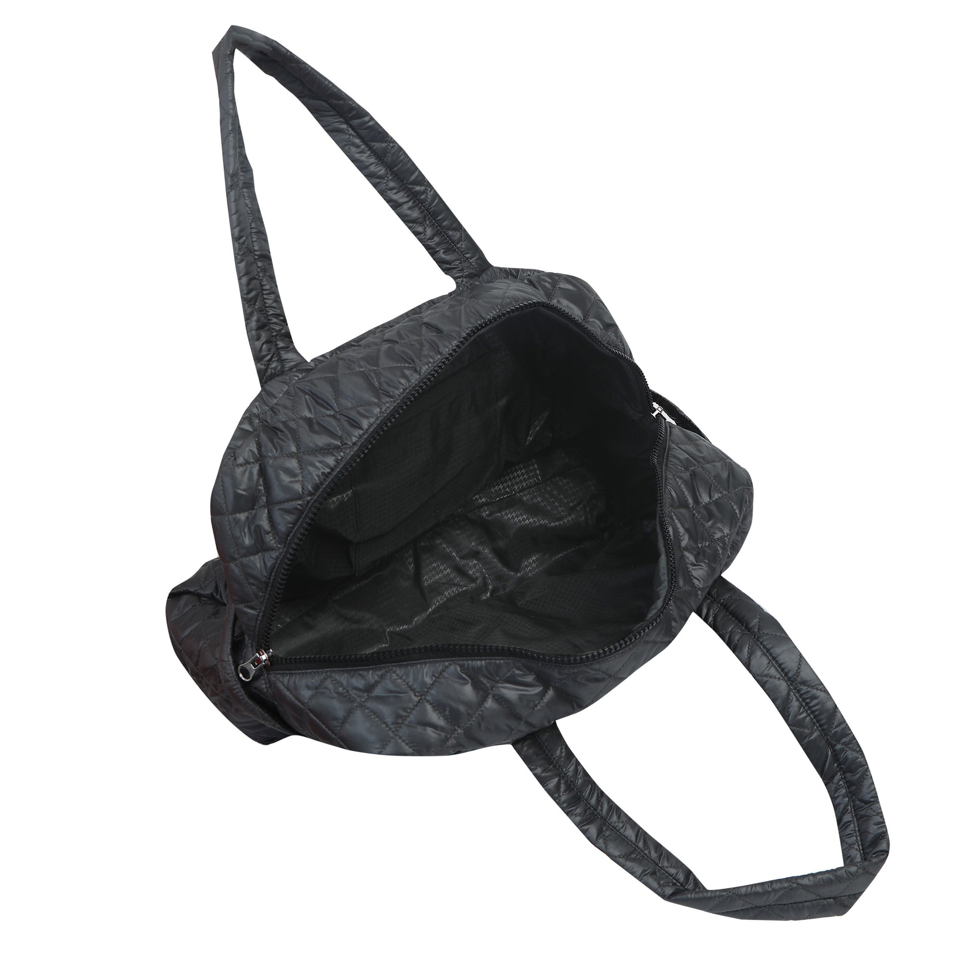 Quilted Green Grey Duffle Bag