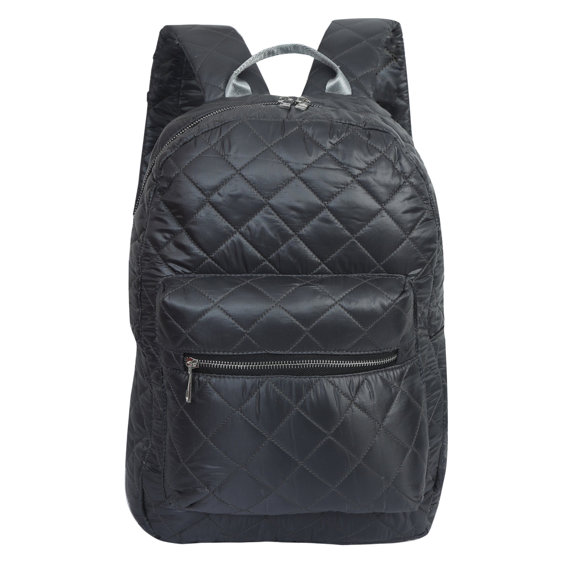 Quilted Dark Grey Backpack