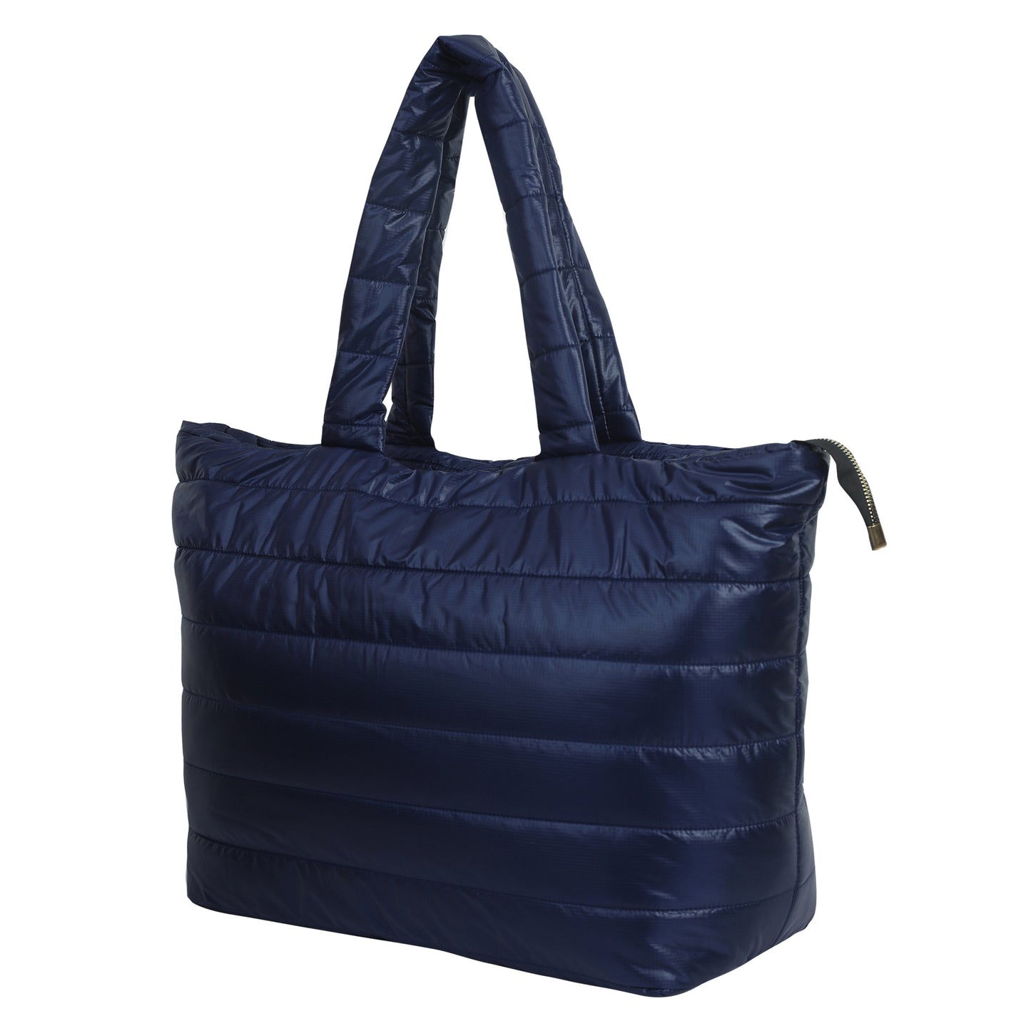 Quilted Stripes Navy Blue Hand Bag 