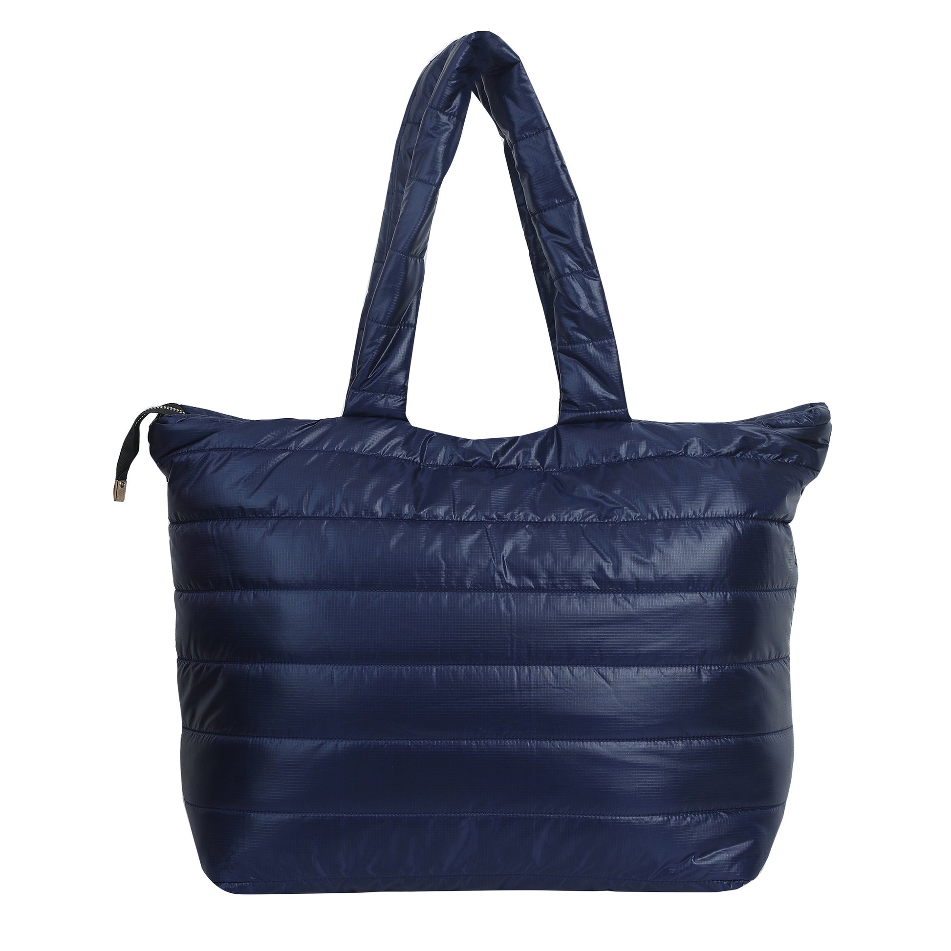 Quilted Stripes Navy Blue Hand Bag 