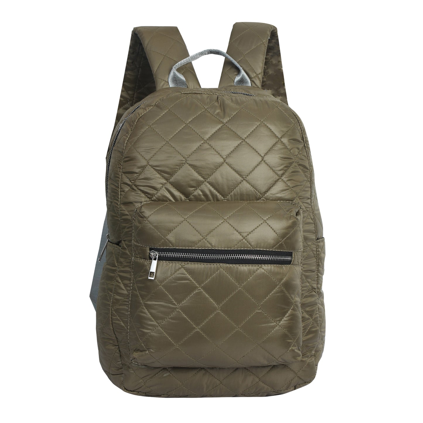 Quilted Brown Backpack