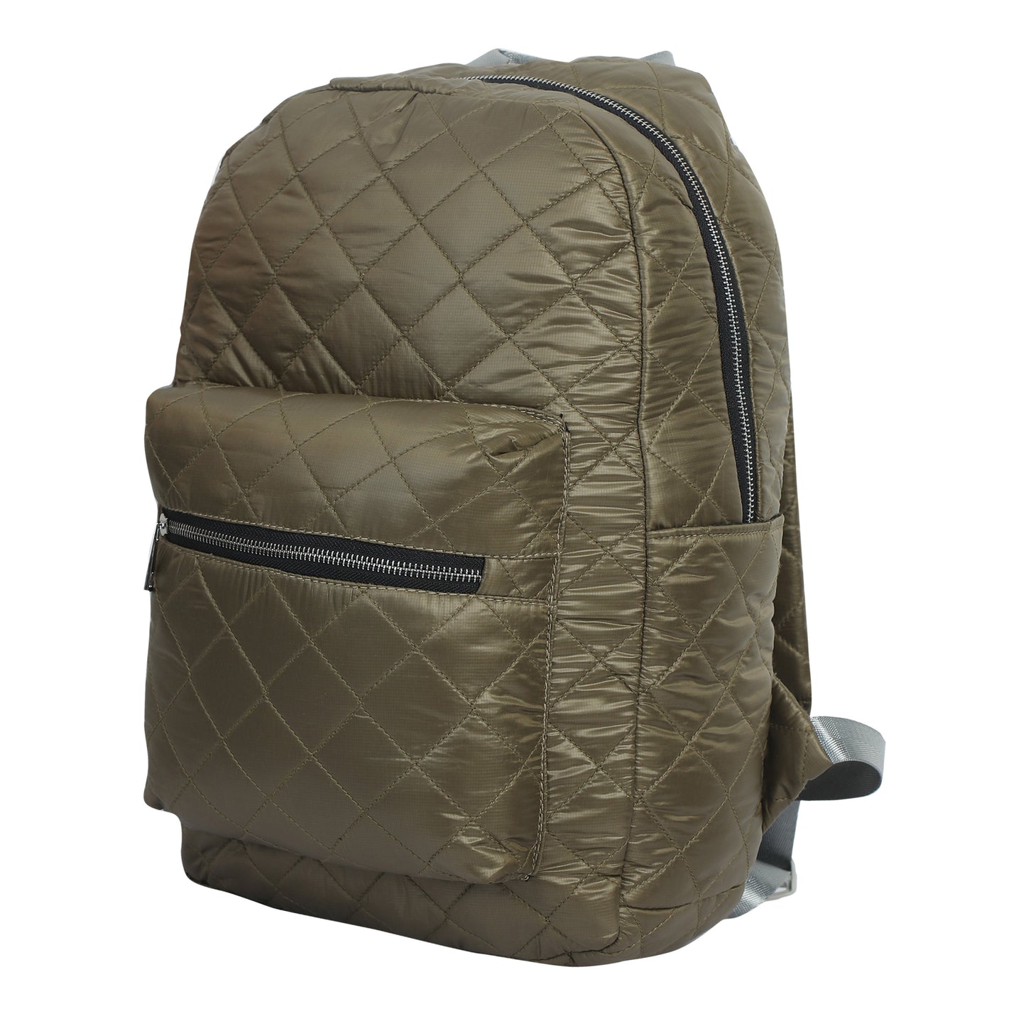 Quilted Brown Backpack