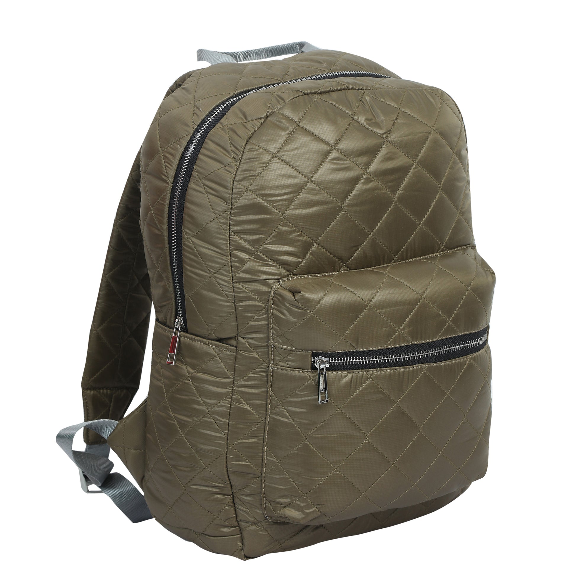 Quilted Brown Backpack