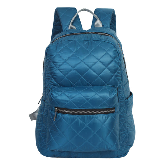 Quilted Light Blue Backpack