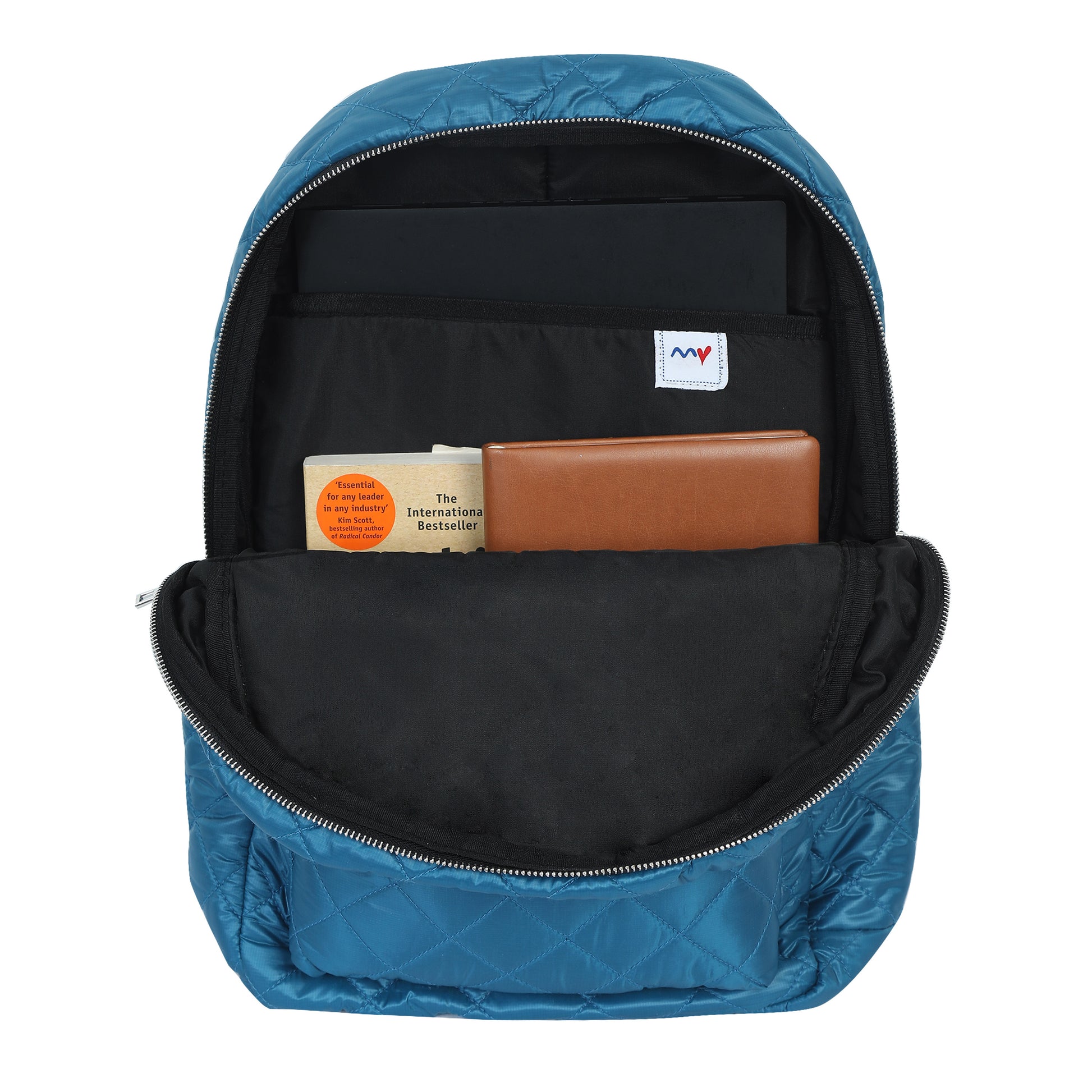 Quilted Light Blue Backpack