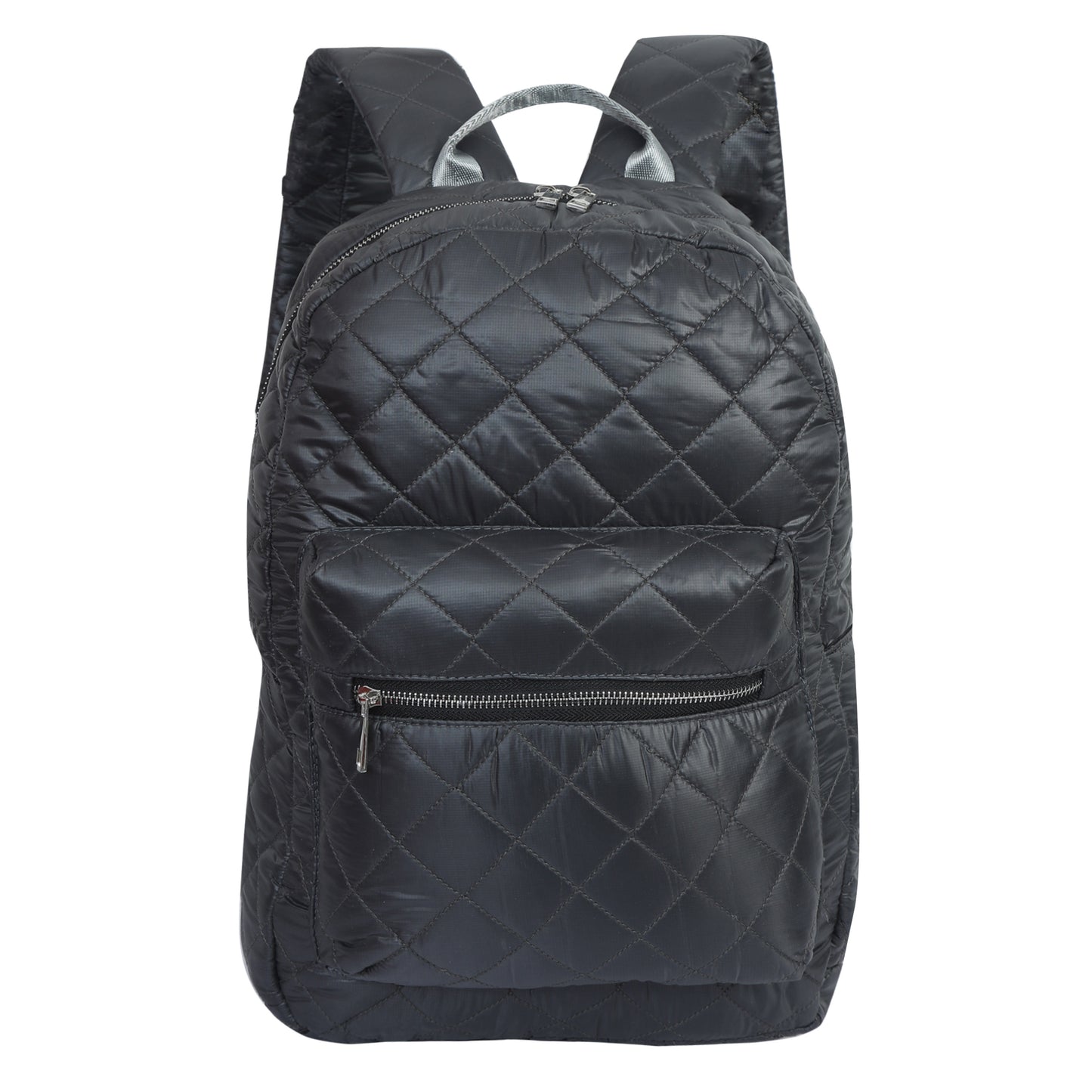  Quilted Dark Grey Backpack 