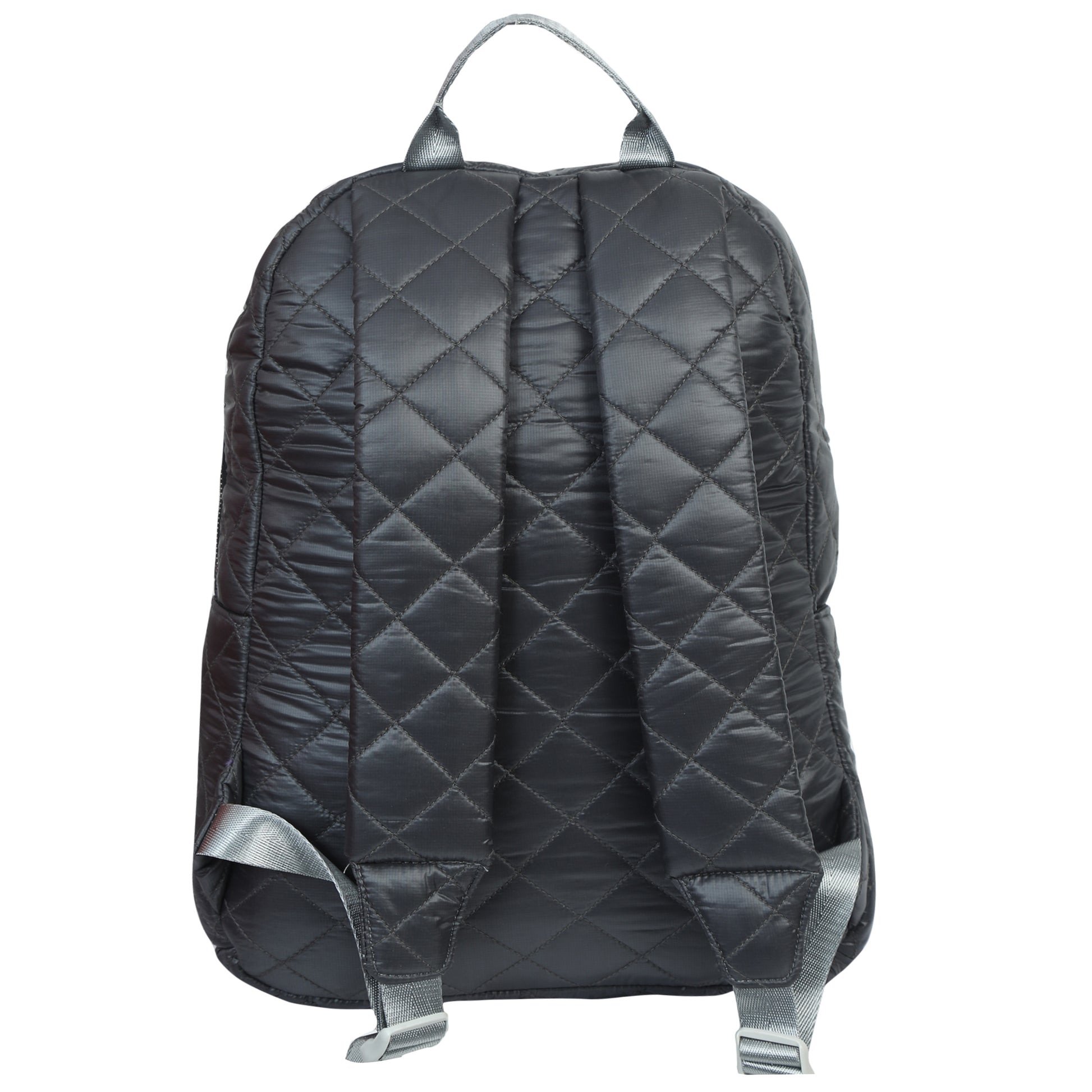  Quilted Dark Grey Backpack 