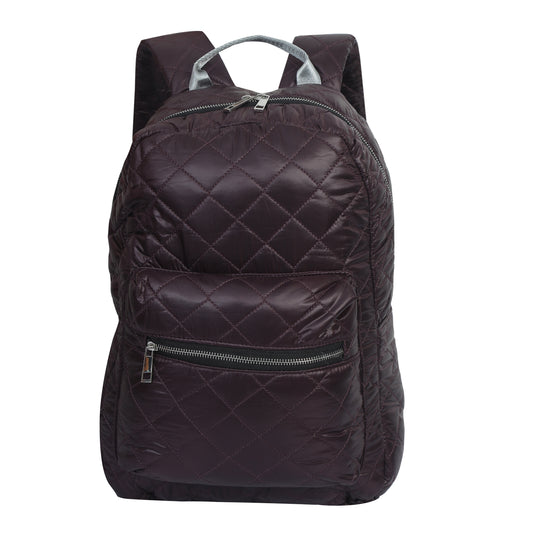 Quilted Maroon Backpack