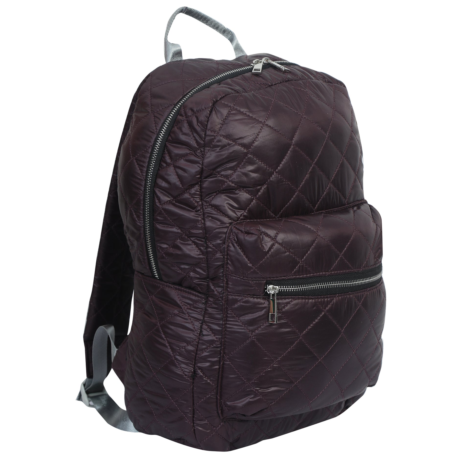  Quilted Maroon Backpack